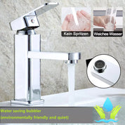 New Modern Waterfall Bathroom Tap Basin Sink Mono Mixer Chrome Cloakroom . Waste