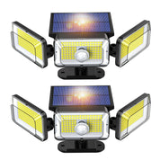 3/4/5-Head Solar Flood Light with Motion Sensor – LED Outdoor Security Wall Lamp for Garden, Yard & Driveway