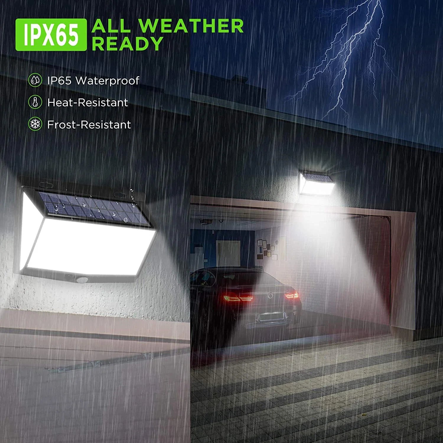 468 LED Solar Motion Sensor Security Light 3000LM Outdoor Waterproof Wall Lamp