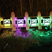 Solar Fence Lights LED Outdoor Garden Path Wall Lamp Black/Warm White/RGB