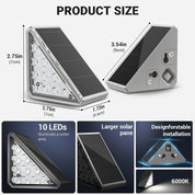 LED Solar Step Lights IP67 Waterproof Outdoor Deck Pathway Lamps