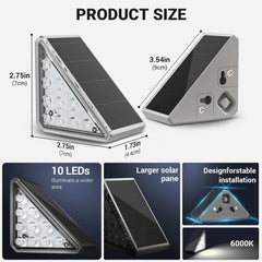 LED Solar Step Lights IP67 Waterproof Outdoor Deck Pathway Lamps