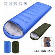 4 SEASON SINGLE SLEEPING BAGS CAMPING RECTANGULAR ENVELOPE ZIP UP KIDS ADULT