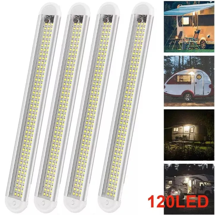 12V 120 LED Car Interior Strip Lights Bar Light Car Van Caravan Boat Home Bus UK