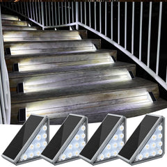 LED Solar Step Lights IP67 Waterproof Outdoor Deck Pathway Lamps