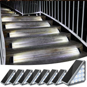 LED Solar Step Lights IP67 Waterproof Outdoor Deck Pathway Lamps