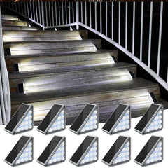 LED Solar Step Lights IP67 Waterproof Outdoor Deck Pathway Lamps