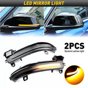 Pair of Dynamic LED Side Door Wing Mirror Indicator Light for BMW 1, 2, 3, 4 Series, i3, F30 – Stylish Turn Signal Lights