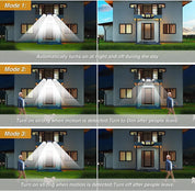 Solar PIR Motion Sensor Wall Light 168 LED Outdoor Security Lamp IP65