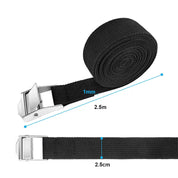 6Pcs 2.5M Heavy Duty Ratchet Tie Down Straps Car Roof Rack Belts Quick Release