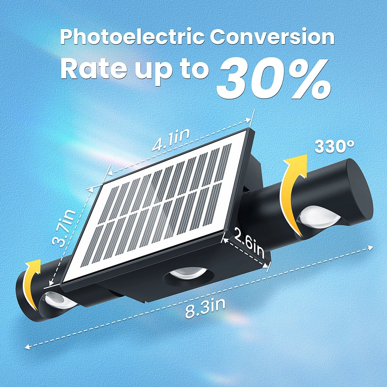 Solar LED Wall Light Outdoor Garden Door Fence Lamp Black RGB Dimmable