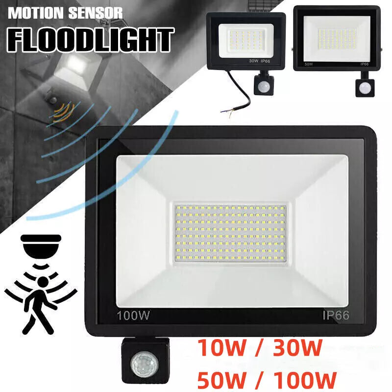 LED PIR Motion Sensor Outdoor Floodlight – Waterproof Garden Security Light with Automatic Detection