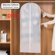 10-Pack Clothes Protector Bags – Large Hanging Suit Covers for Dresses, Jackets, and Coats Dust Protection