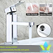New Modern Waterfall Bathroom Tap Basin Sink Mono Mixer Chrome Cloakroom . Waste