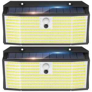 Super Bright Black LED Solar Wall Lights with Motion Sensor – 3000LM
