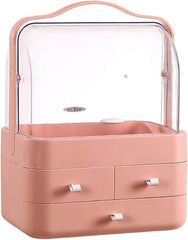 Makeup & Skincare Organizer Box with Lid and Drawers – Vanity Storage for Bathroom & Table