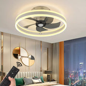 LED Ceiling Fan Light Dimmable Living Room Chandelier Lamp With Remote Control