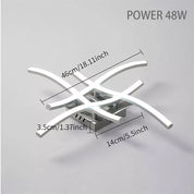 Dimmable LED Ceiling Light 4 Wave Modern Pendant Lamp Living Room Bedroom