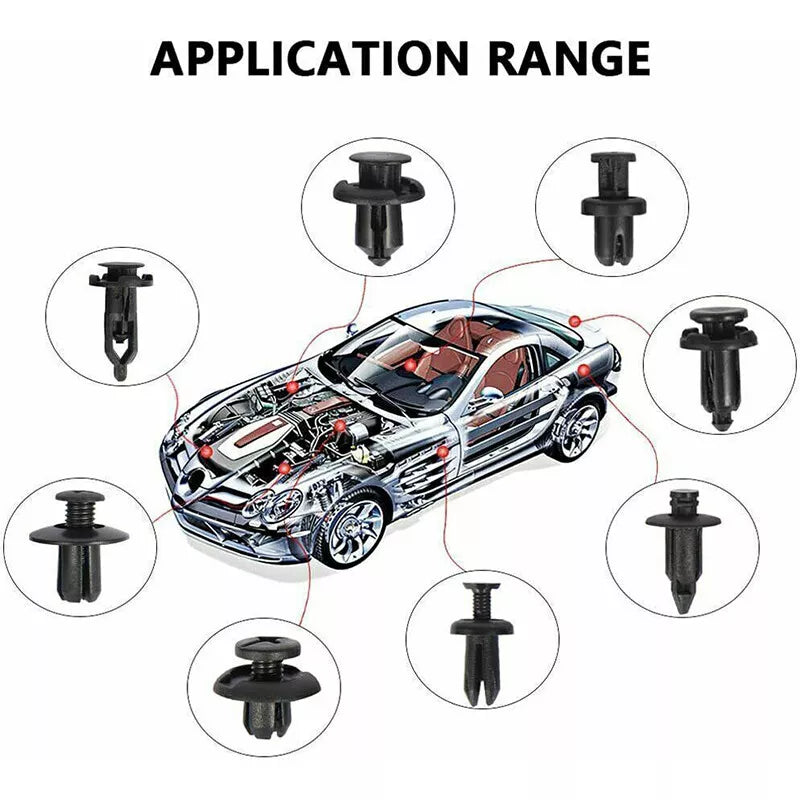 726PCS Car Trim Clips and Fasteners Kit – Auto Plastic Push Rivets, Pins, and Bumper Clips for Vehicle Maintenance