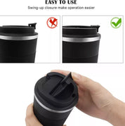 Stainless Steel Thermos Mug – Insulated Tea & Coffee Travel Mug for Hot & Cold Drinks