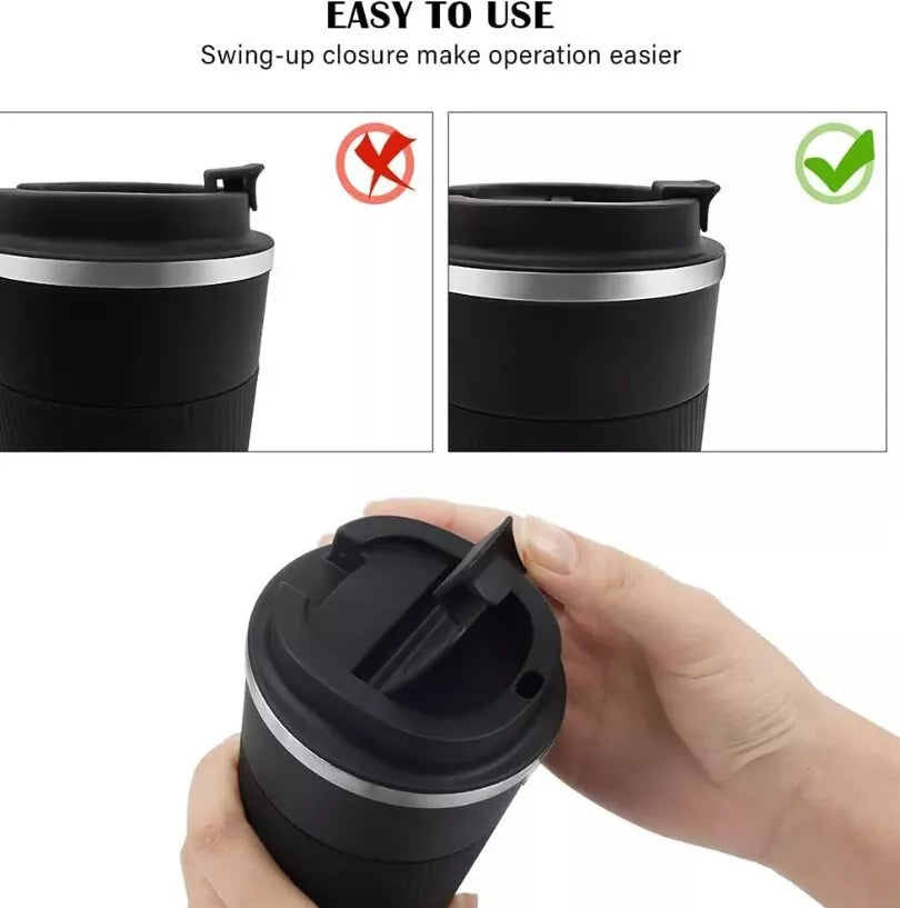 Stainless Steel Thermos Mug – Insulated Tea & Coffee Travel Mug for Hot & Cold Drinks