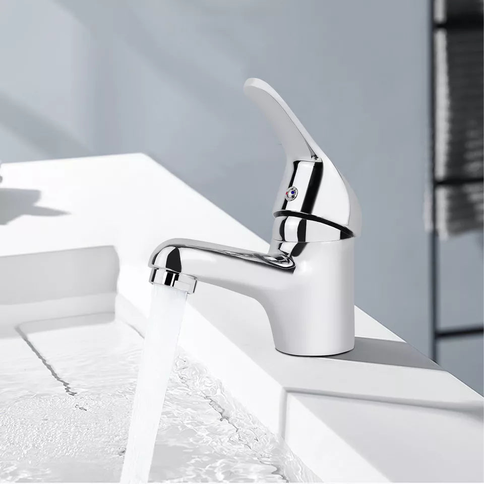 Stylish Basin Mixer Tap – Chrome Bathroom Sink Mono Faucet with Fixings &  Waste