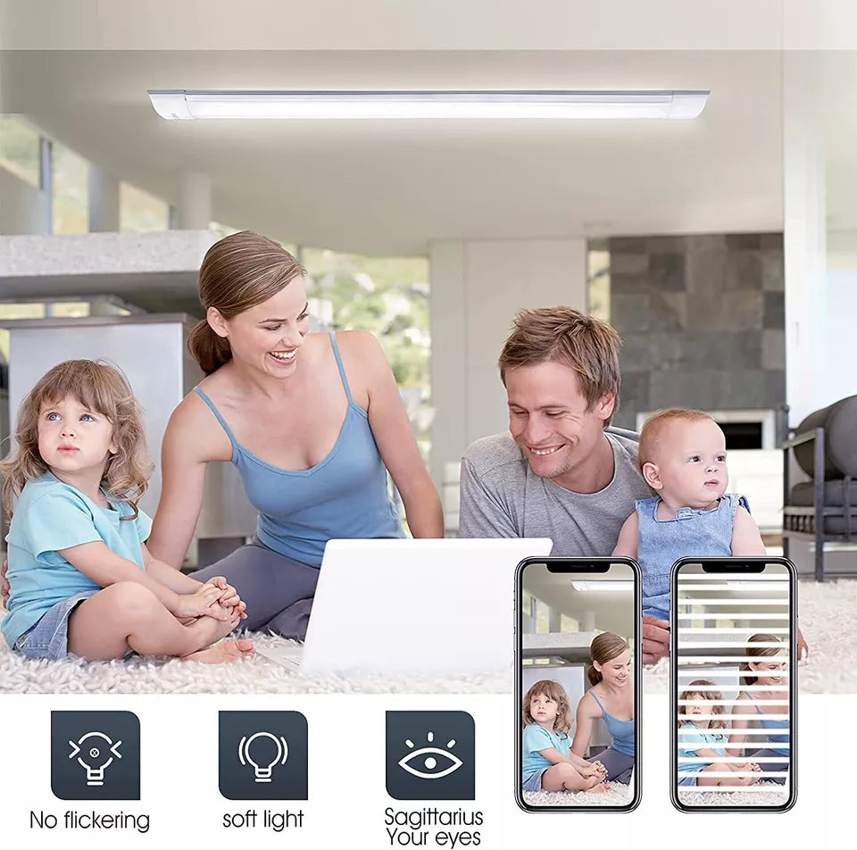 4FT LED Ceiling Strip Light – Energy-Efficient Batten Tube for Office, Garage & Commercial Spaces