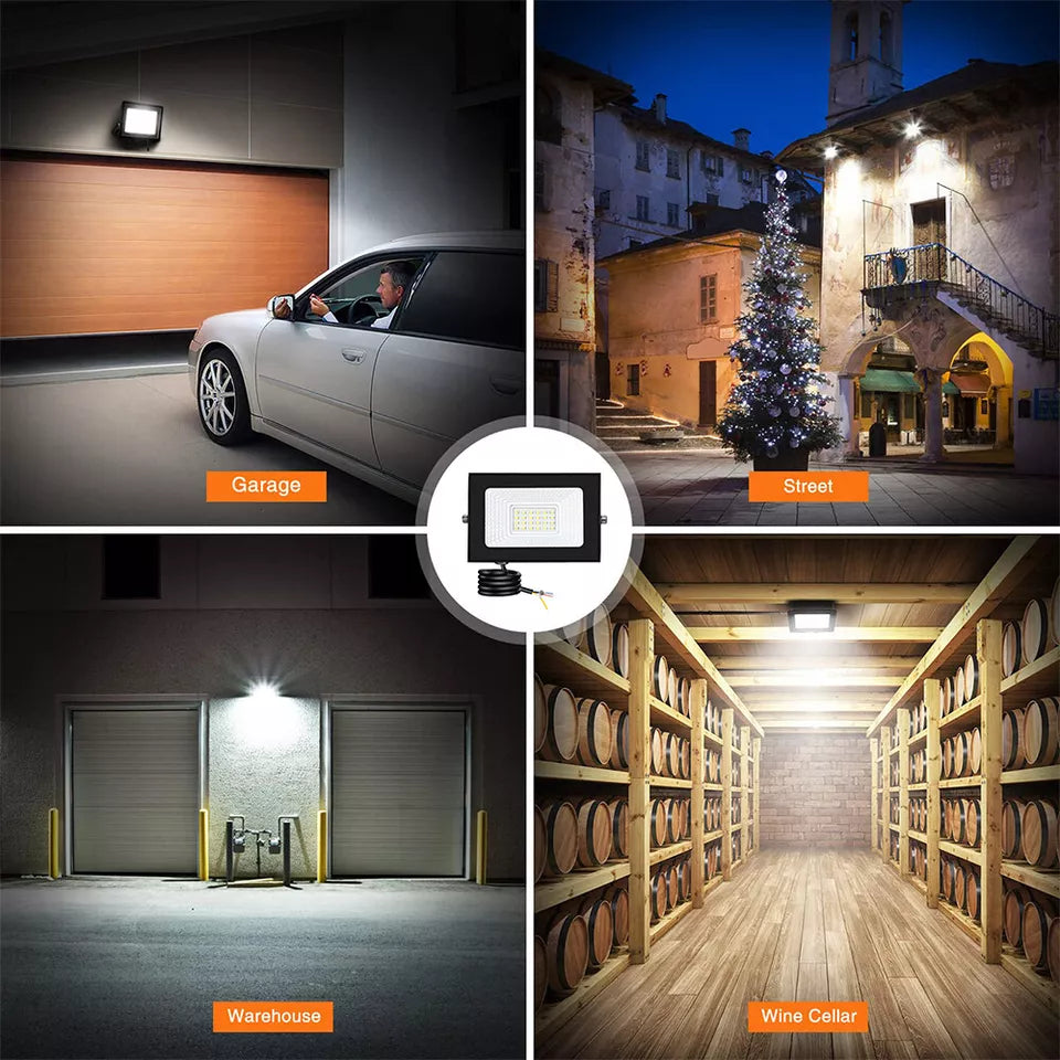 30W LED Floodlight Security Light – Outdoor Garden & Wall Lighting, IP66 Waterproof Flood Lights