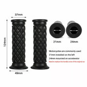 Universal Motorcycle Motorbike Rubbers Handlebar Handle bar Grips 22mm 7/8"