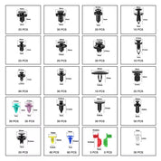 726PCS Car Trim Clips and Fasteners Kit – Auto Plastic Push Rivets, Pins, and Bumper Clips for Vehicle Maintenance