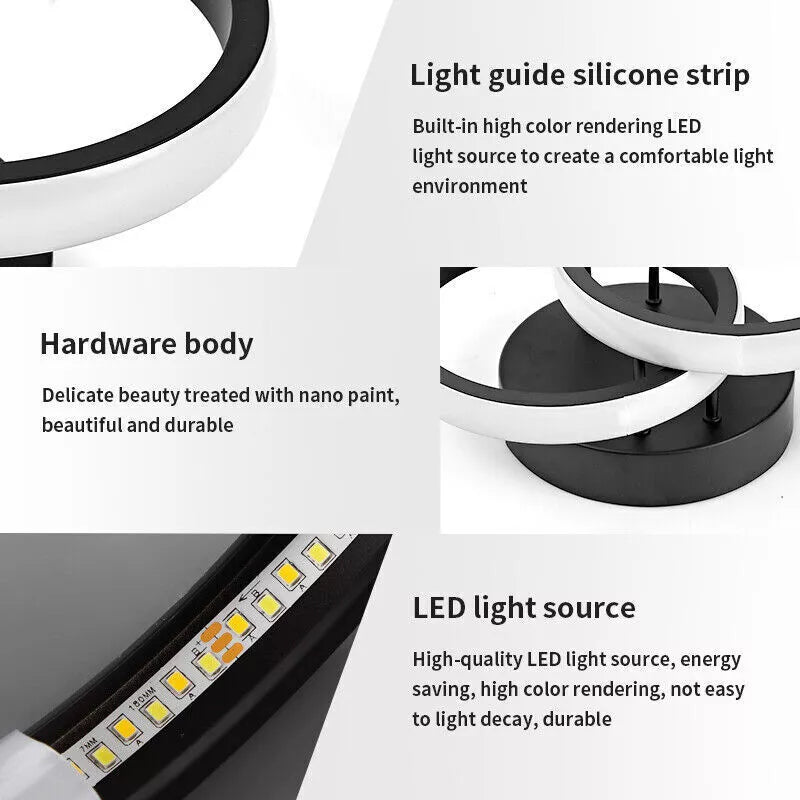 Modern 2-Bulb LED Ceiling Light, 22W Round Design with Silicone Cover, Warm White 3000K Lighting for Living Room, Bedroom & Kitchen