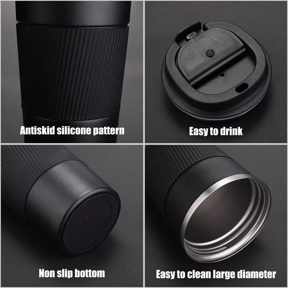 Stainless Steel Thermos Mug – Insulated Tea & Coffee Travel Mug for Hot & Cold Drinks