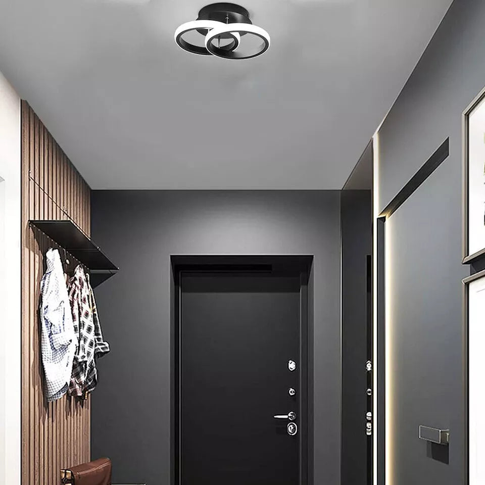 Modern 2-Bulb LED Ceiling Light, 22W Round Design with Silicone Cover, Warm White 3000K Lighting for Living Room, Bedroom & Kitchen