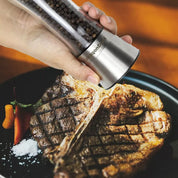 2-Pack Salt and Pepper Mill Set – Premium Stainless Steel Adjustable Shakers for Coarse & Fine Grinding