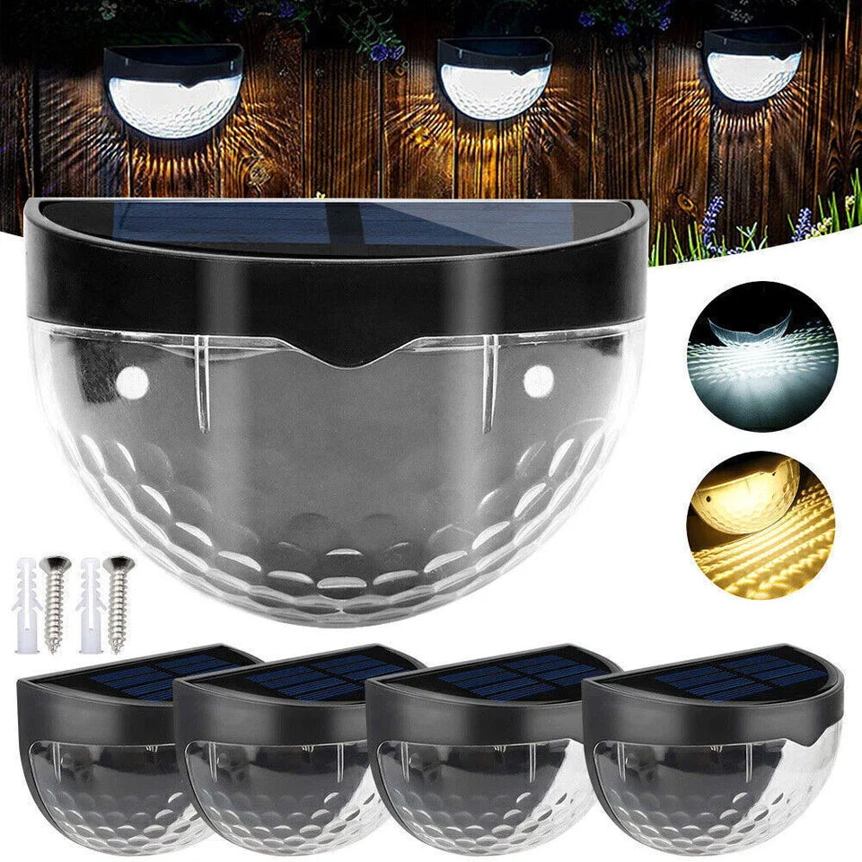 Super Bright Solar Powered LED Fence Wall Lights Outdoor Garden Lamps