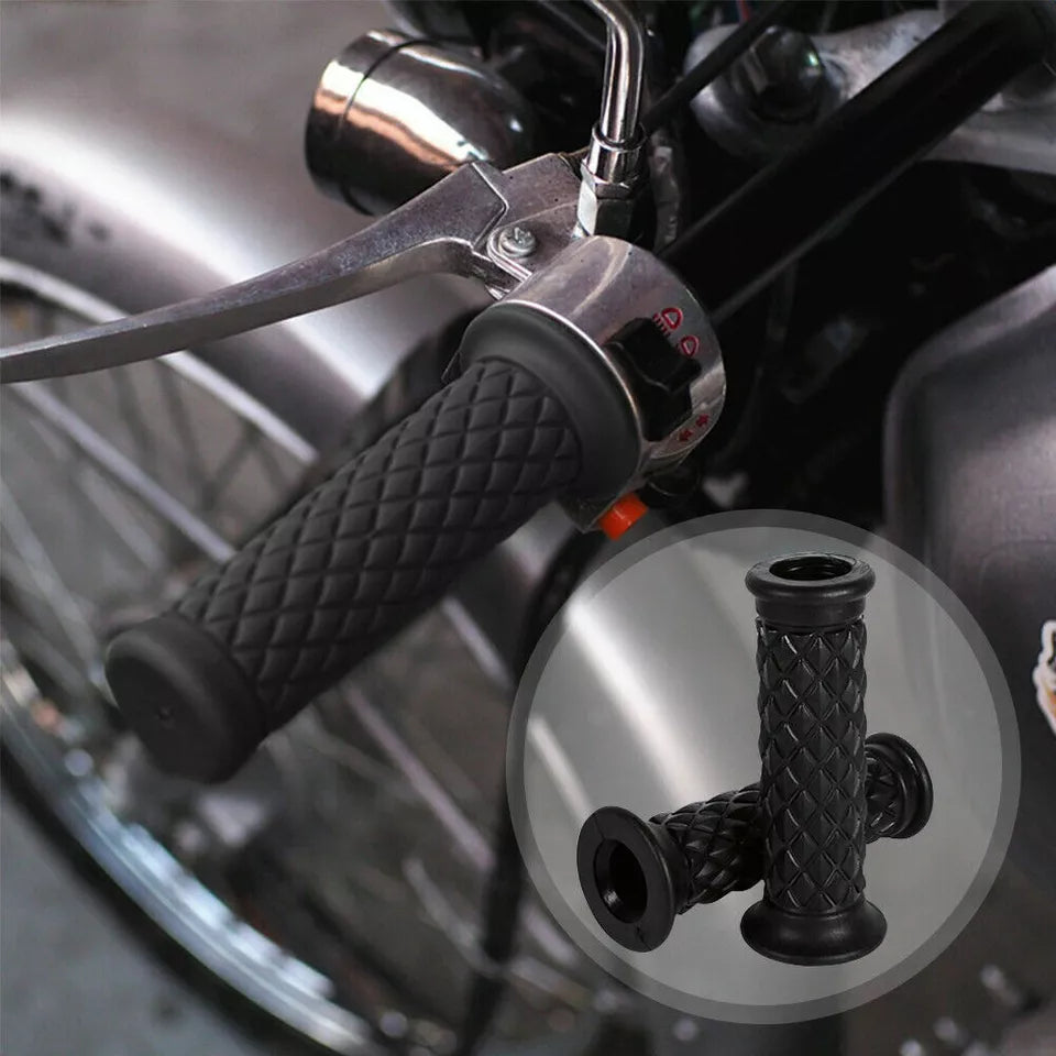 Universal Motorcycle Motorbike Rubbers Handlebar Handle bar Grips 22mm 7/8"