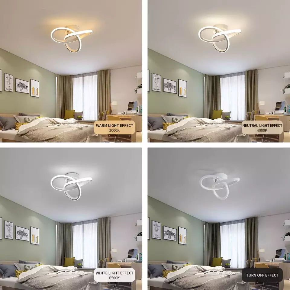Stylish LED Tri-Color Ceiling Light, Modern, Energy-Saving Elegance for Bedroom & Living Room