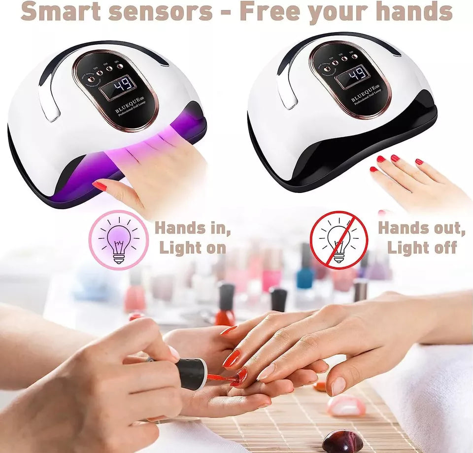 High-Power 450W UV LED Nail Lamp for Acrylic Gel Polishes – Professional Nail Dryer