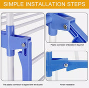 4 Tier Clothes Airer Dryer Rack Foldable Dry Rail Hanger Laundry Indoor Outdoor
