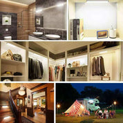 40~80CM LED PIR Motion Sensor Strip Light USB Rechargeable Cabinet Closet Lamp
