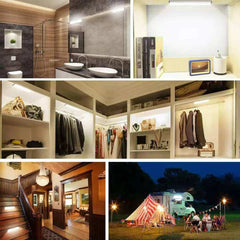 40~80CM LED PIR Motion Sensor Strip Light USB Rechargeable Cabinet Closet Lamp