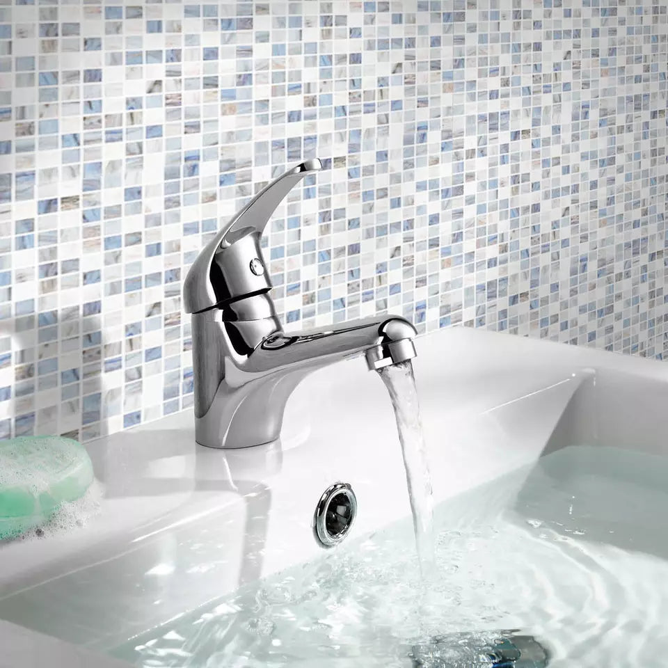 Stylish Basin Mixer Tap – Chrome Bathroom Sink Mono Faucet with Fixings &  Waste