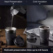Stainless Steel Thermos Mug – Insulated Tea & Coffee Travel Mug for Hot & Cold Drinks