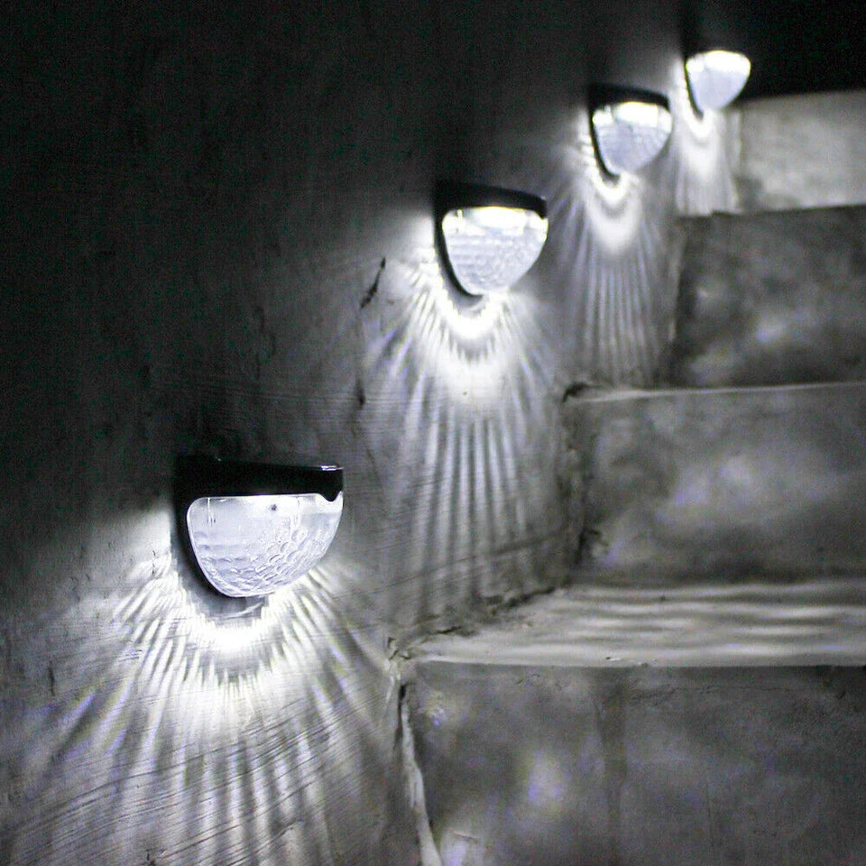 Super Bright Solar Powered LED Fence Wall Lights Outdoor Garden Lamps