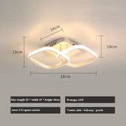 Stylish LED Tri-Color Ceiling Light, Modern, Energy-Saving Elegance for Bedroom & Living Room