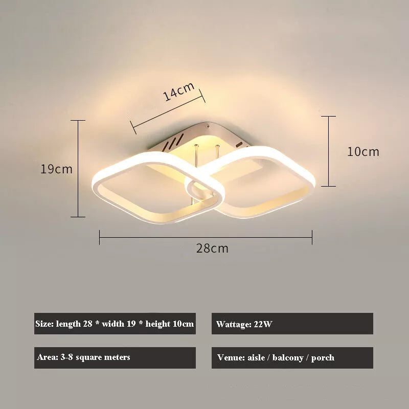 Stylish LED Tri-Color Ceiling Light, Modern, Energy-Saving Elegance for Bedroom & Living Room