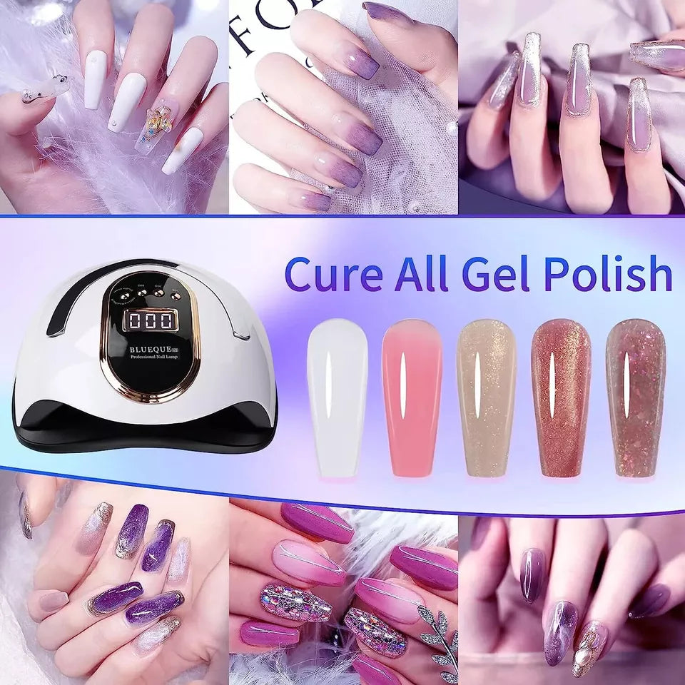 High-Power 450W UV LED Nail Lamp for Acrylic Gel Polishes – Professional Nail Dryer