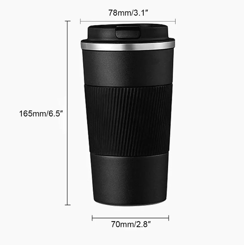 Stainless Steel Thermos Mug – Insulated Tea & Coffee Travel Mug for Hot & Cold Drinks