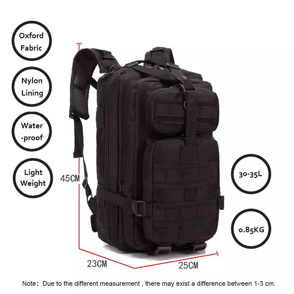 Tactical Army Rucksack 30L – Heavy-Duty Outdoor Backpack for Camping & Survival