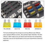 6-Way Blade Fuse Box with Bus Bar – 12V/32V Auto & Marine Fuse Holder Kit